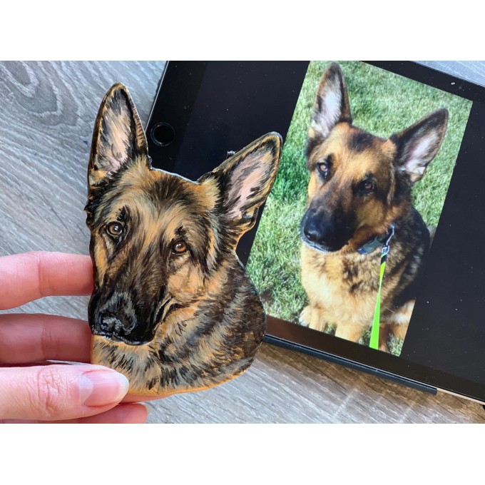  Custom Pet Dog Sculpture Fridge Magnet-Personalized Pet  Portrait Magnet-Handcrafted Polymer Clay Pets Heads Figurine